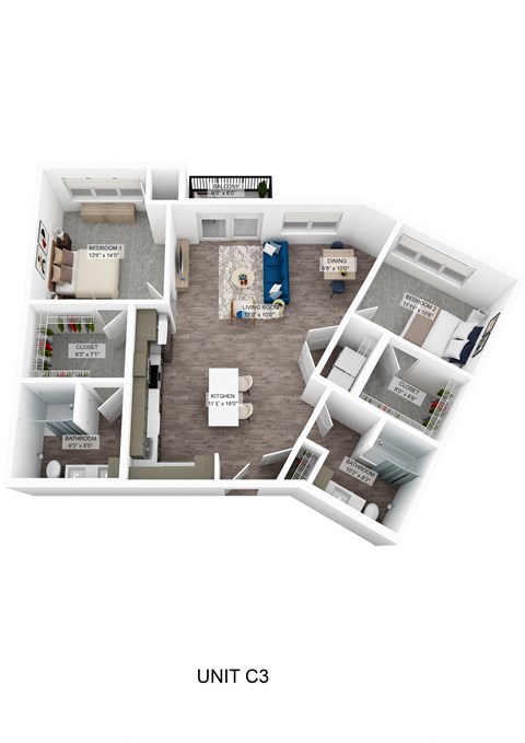 unit c3 floor plan  the mansions of unit